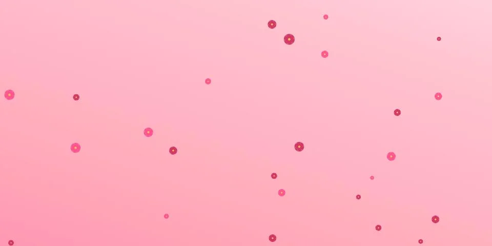 Abstract pink background with small floating circles Stockillustratie