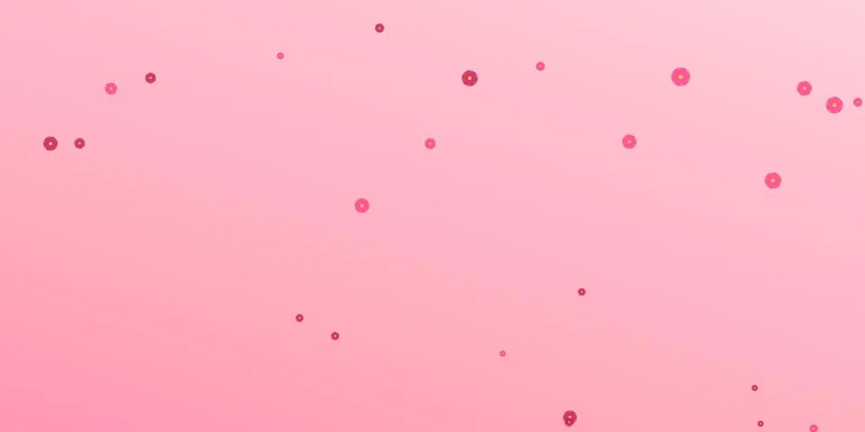 Abstract pink background with small floating flower shapes Stock Illustration