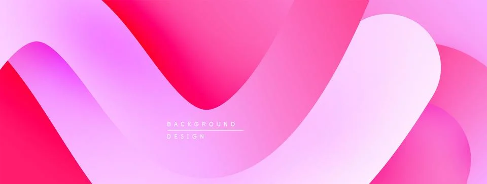 Abstract pink background. Smooth layers create flowing, modern design. Gradient イラスト素材