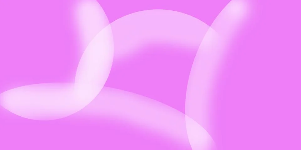 Abstract pink background with soft white glowing circles and curved shapes .. Stock Illustration