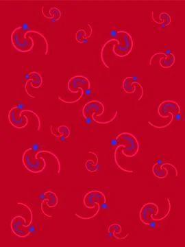 Abstract pink background with stylized pink and blue flowers. Stock Illustration