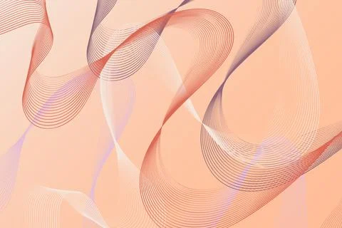 Abstract Pink Background With Wavy Lines Illustrazione stock