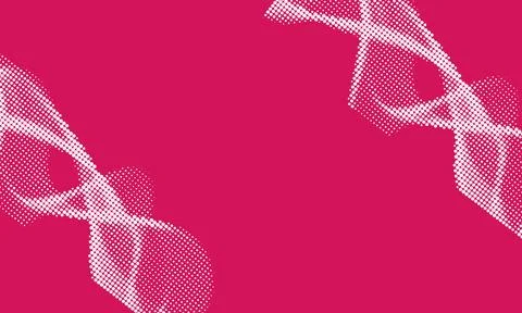 Abstract Pink Background with White Halftone Dot Patterns Stock Illustration