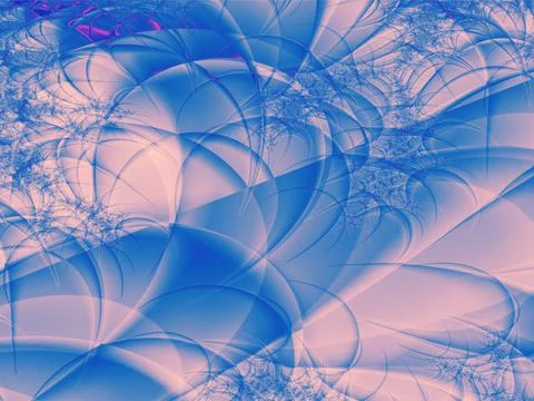 Abstract pink blue line drawing, color graphics, background, design Stock Illustration