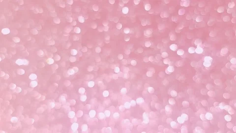Abstract pink bokeh light particles floating seamlessly. Soft glowing dots motio Stock Footage 340456675