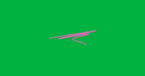 Abstract pink brush stroke scribble floating over transparent canvas, showcasing Video stock 317527078