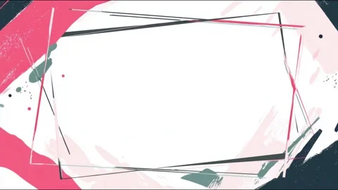 Abstract pink brushstroke decorative border frame animated moving accents f.. Stock Footage 339791810