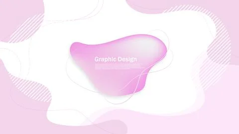 Abstract pink bubble with pink frame and white text graphic Stock Illustration