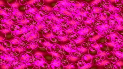 Abstract Pink Bubbles Background - Energetic Circles Pattern Stock Footage 332500016