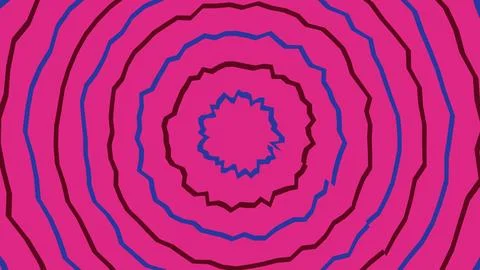 Abstract pink circle pattern with wavy lines Illustrazione stock