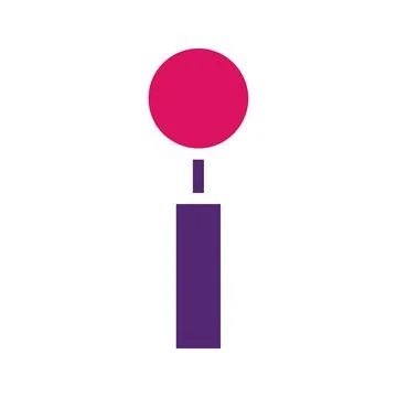 Abstract pink circle with purple rectangle element Stock Illustration