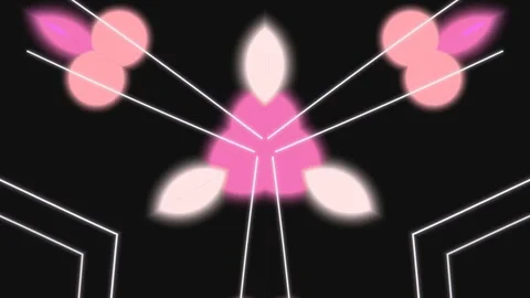 Abstract Pink Circles on Black Background. 库存影片 331359525