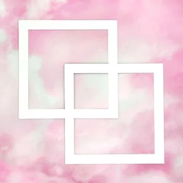 Abstract Pink Cloud Background Border Frames Stock Photos