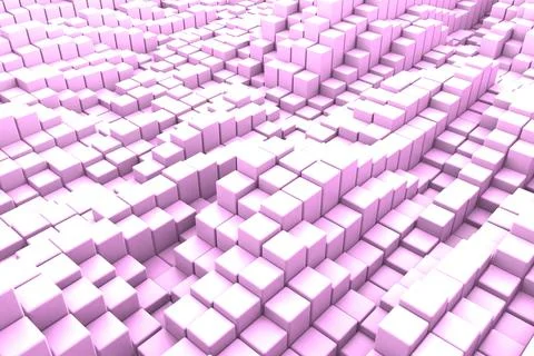 Abstract pink cubes background Stock Illustration