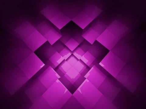 Abstract pink cubes background rendered Stock Illustration