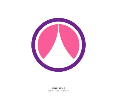 Abstract pink curtain on a circle. Vector Illustration Stock Illustration