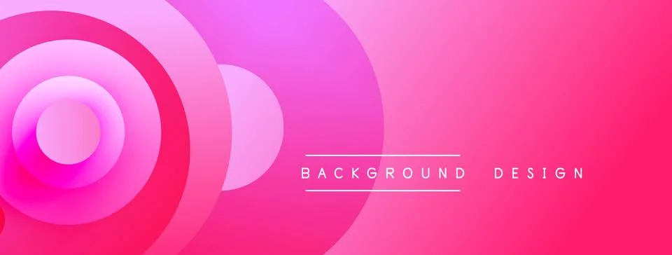 Abstract pink design features concentric circles, gradient hues. Modern イラスト素材