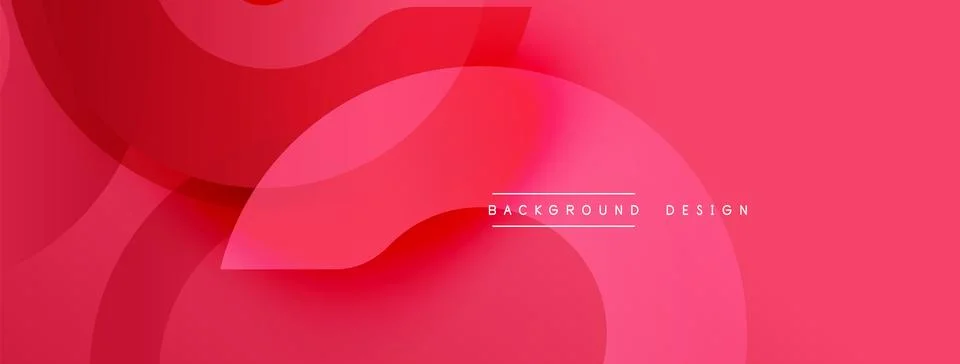 Abstract pink design features overlapping rounded shapes. Gradient shades create イラスト素材