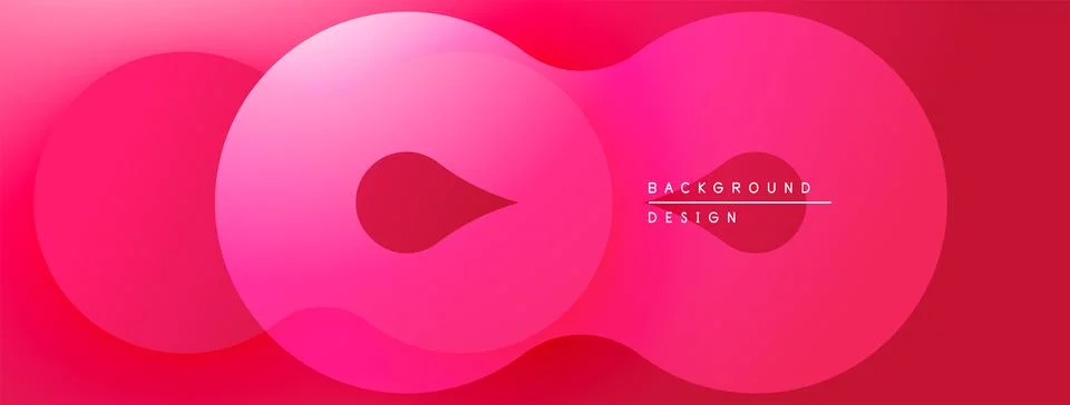 Abstract pink design features overlapping circles, creating infinity symbol. 스톡 일러스트