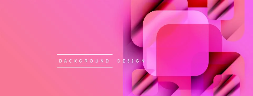 Abstract pink design features overlapping squares, rectangles. Modern geometric イラスト素材