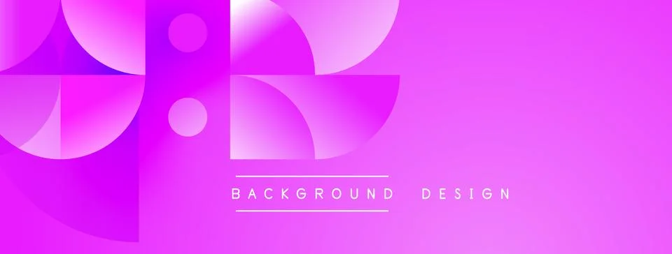 Abstract pink design features overlapping circles, gradients. Text reads Stock Illustration