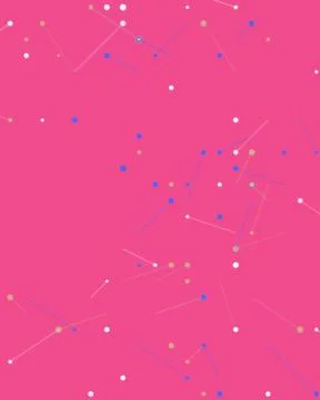 Abstract Pink Digital Background with Vibrant Neon Dots and Geometric Lines.. Stock Illustration