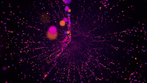 Abstract Pink Digital Data Tunnel Video Animated Background Stock Footage 336536123