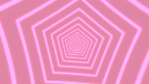 Abstract pink digital neon polygon shapes tunnel background. Stock Footage 172479310