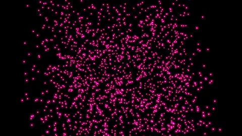 Abstract pink digital particles flying and blinking in dark space backgroun.. Stock Footage 327599297
