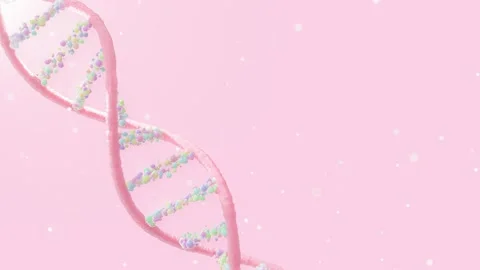 Abstract Pink DNA. Designed in pastel tone. Stock Footage 199736893