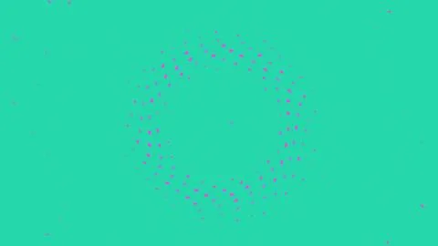 Abstract pink dots pattern on green background 스톡 일러스트