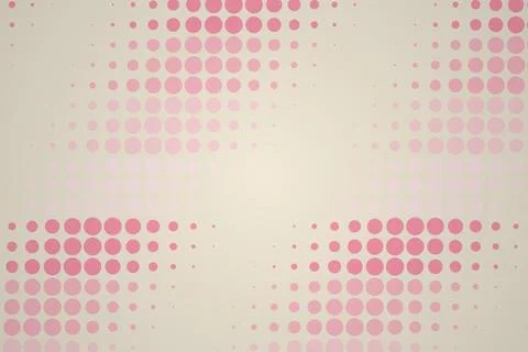 Abstract pink dotted pattern on light beige background Stock Photos