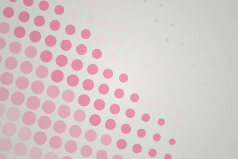 Abstract pink dotted pattern on light gray background Stock Photos