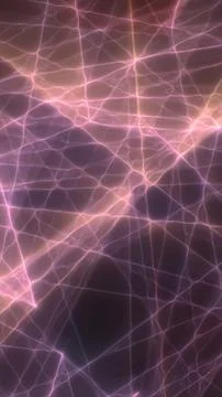 Abstract pink electric web of glowing lines and nodes on dark background, s.. Stock Illustration