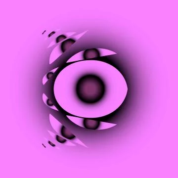 Abstract pink eye for background Stock Illustration