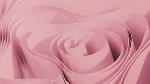 Abstract pink fabric Background. 3d Rendering simple lines. Gloss pink clean  스톡 동영상 170386042