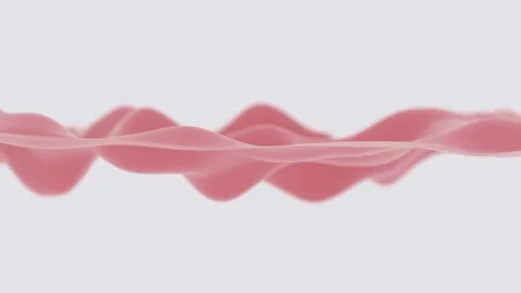 Abstract pink fabric waving smoothly against a white background Stock Footage 333833332