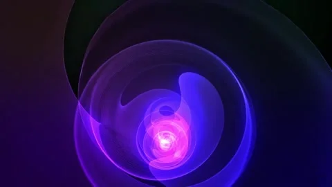 Abstract pink flames in blue circles at night Stock Footage 256212784
