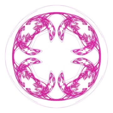 Abstract pink floral pattern isolated on white background. Stock Illustration