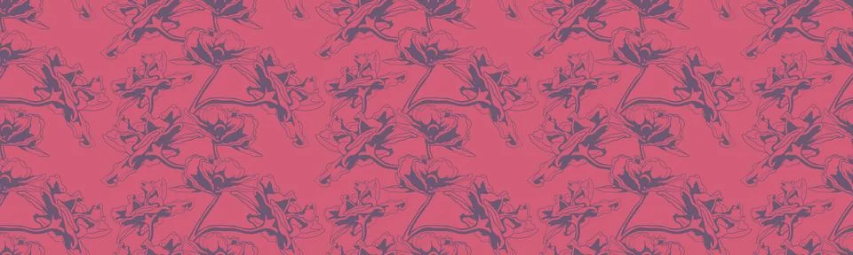 Abstract pink floral pattern.  Subtle, repeating design ideal for textiles,.. Stock Illustration