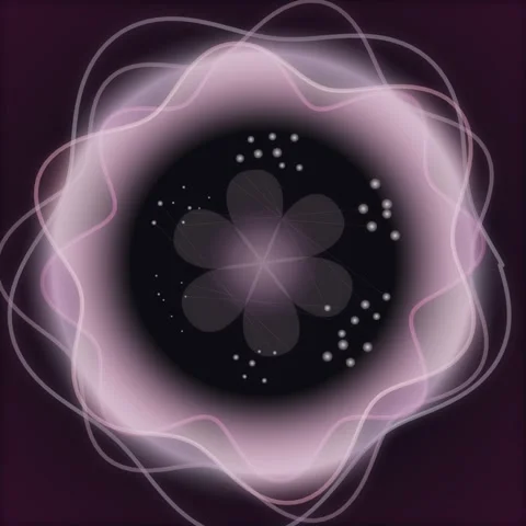 Abstract Pink Flower Aura Bloom Glow Particle Effect Animation Stock Footage 346281486
