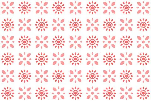Abstract pink flower seamless pattern Stock Illustration