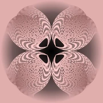 Abstract pink flower shape in optical art style Stock Illustration