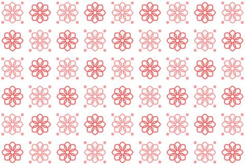 Abstract pink flowers seamless pattern Stock Illustration