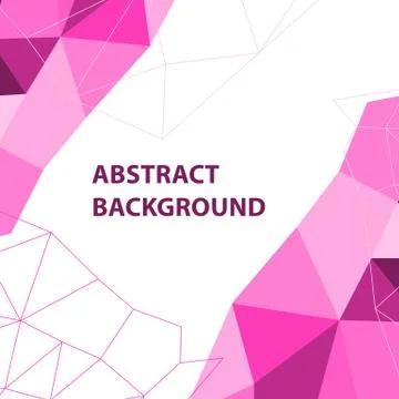 Abstract pink geometric background with polygon design Illustrazione stock