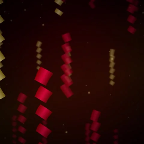 Abstract Pink Geometric Falling Patterns on Dark Background for Technology .. Stock Footage 345690548