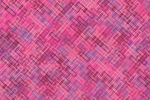 Abstract pink geometric pattern with colorful lines and shapes Stock Illustration