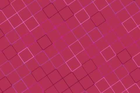 Abstract pink geometric pattern with glowing squares Foto stock