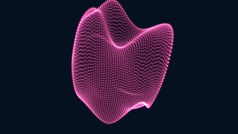 Abstract pink geometric shape intricate 3d rendering with circular pattern 스톡 동영상 297611942