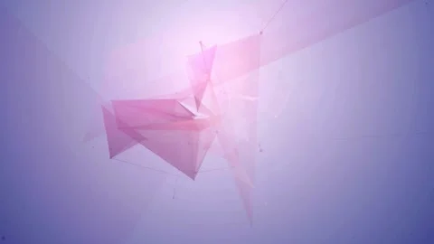 Abstract Pink Geometric Shapes Floating in Light Stock Footage 336096141